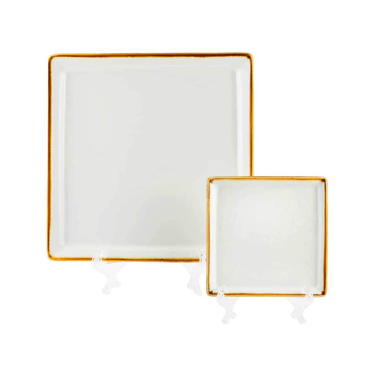 Mocha Porcelain Square Plate, 14 Cm Size