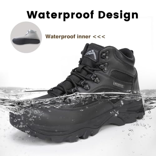 Image of CC-Los Men's Waterproof Hiking Boots Non-Slip Outdoor Walking Ankle Height