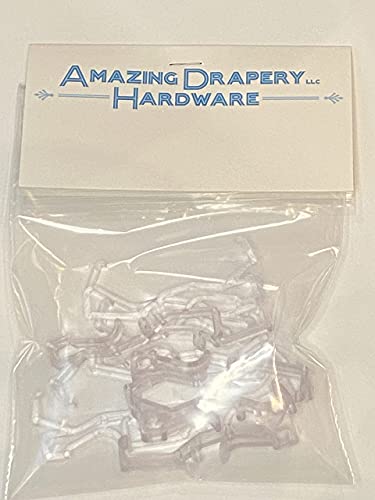 Amazing Drapery Hardware Valance Clips Horizontal (12 Pack) – 2.5 Inch Clear Valance Brackets For Blinds, Window Shades Replacement Blind Clips #TOP2