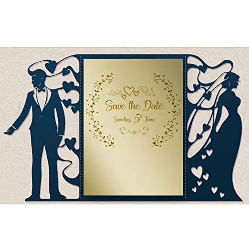 Wedding Couple Frame Metal Die Cuts, Lace Heart Bride And Groom Wedding Cutting Dies Cut Stencils For Diy Scrapbooking Album Decorative Embossing Paper Dies Card Making #TOP1