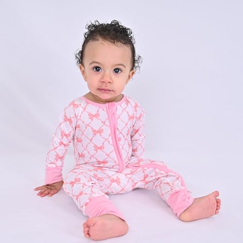 LollyBanks Baby Pajamas, 2-Way Zipper Romper, 95% Viscose Made from Bamboo and 5% Spandex, Baby Sleepers2