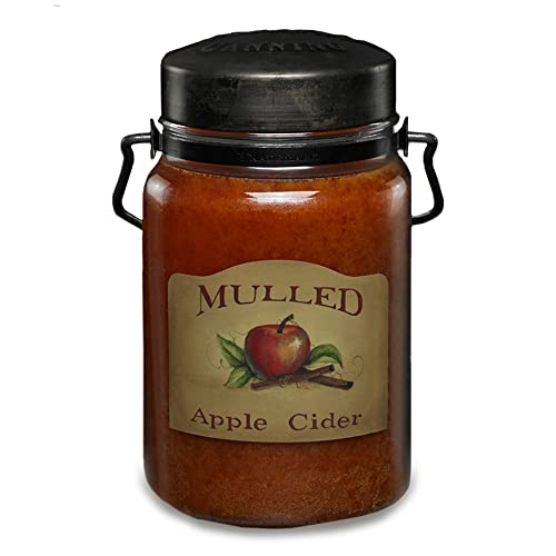 McCall’s Candles | Mulled Apple Cider | 26 oz Scented Candle | USA-Poured | Vintage Rustic Jar | Tangy Spiced Cider Fragranc