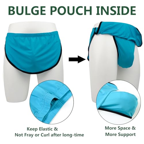 ZONBAILON Men's Boxers, G-String Backed Pouch Thongs with Skirting, Sexy Sleep Shorts Silky Pajama Underwear, Split Side