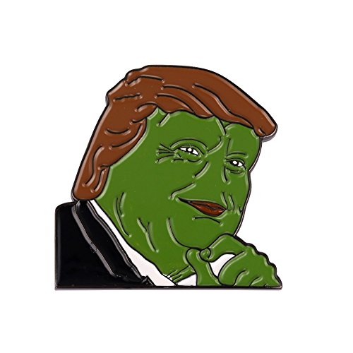 GuDeKe Donald Trump Internet Meme Smug Frog Pepe Lapel Pin Badge