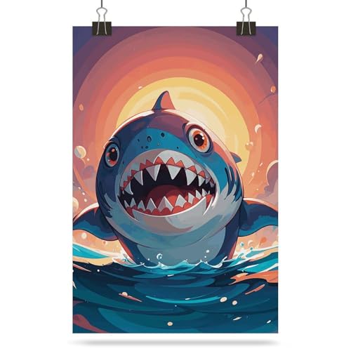 Affiches murales vintage requins pour relooker un mur blanc facilement - 8