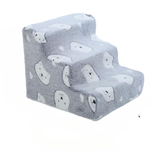 犬用ステップ 犬 階段 ドッグステップ ペット階段 ドッグステップ 犬 スロープ 高密度 滑り止め付き 安定性 カバー取り外し可能 洗える 小型犬 高齢犬適用 段 (34x40x30cm,D)