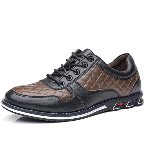 COSIDRAM Mens Casual Loafers Casual Oxfords for Male Office Business Dress Sneakers 8 B/Brown