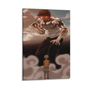 CHNT Anime Baki Hanma poster muurkunst canvas schilderij woonkamer slaapkamer huisdecoratie kantoor muurposter sportschool kunst schilderij 30 x 45 cm