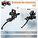 QAZAKY 7/8inch Left Handlebar Hydraulic Brake Master Cylinder Lever Pump for ATV Quad Moped Pit Dirt Bike Kids Motorcycle 50cc 70cc 90cc 110cc 125cc 150c 200cc 250cc GY6 22mm Taotao Kazuma Sunl Roketa