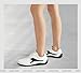 LUCKY STEP Women's Retro Casual Fashion Sneakers Classic Tennis Thin Sole Low Top Lightweight Running Trainer Trendy Cute Walking Shoes Comfortable Footwear(White/Black,7)