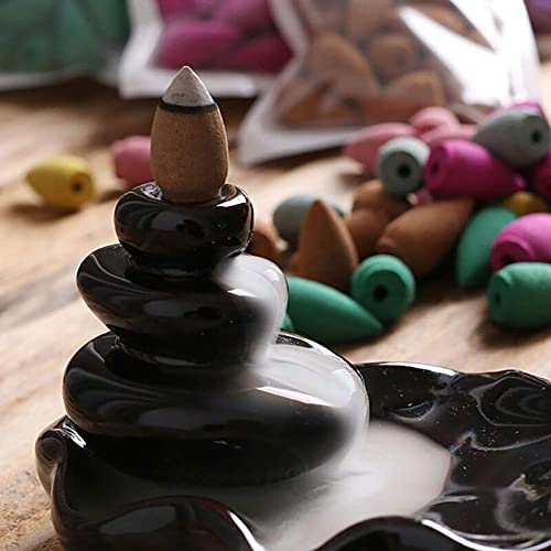 Blackzone 45Pcs Natural Smoke Back-Flow Incense Cones Fragrance Scent Aroma Spice Ocean #TOP7