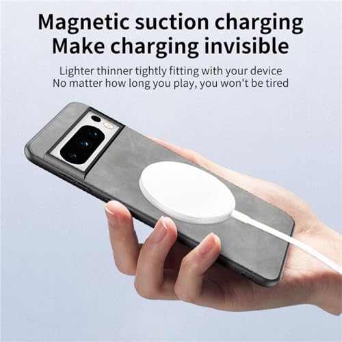 Coque Pixel 8 Pro magsafe en cuir marron idéale pour regarder vos vidéos
