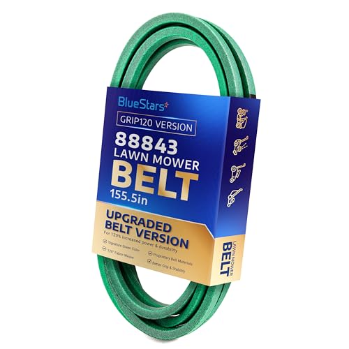 Image of [Upgraded Grip120] BlueStars 88843 Bush Hog Drive Belt 155.5 inch x 5 /8 inch | Drive Belt for ATH 720 FTH 720 72 inch RDTH 72 TD-1700 55 inch HDZ3155FX4 HDZ3355ECV4 HDZ3855ECV4 Mower Drive Belt Aramid Cord Belt