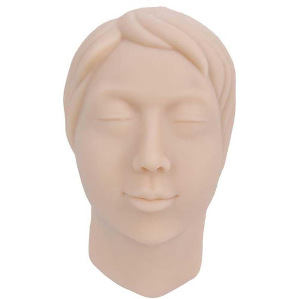 Mavdecll Injection Training Head Model, Soft Silicone Human Face Model Contains Bone Tissue, Micro-Plastic Teaching, for Medical Students, Esthetician Teaching Training and Practice(Female)