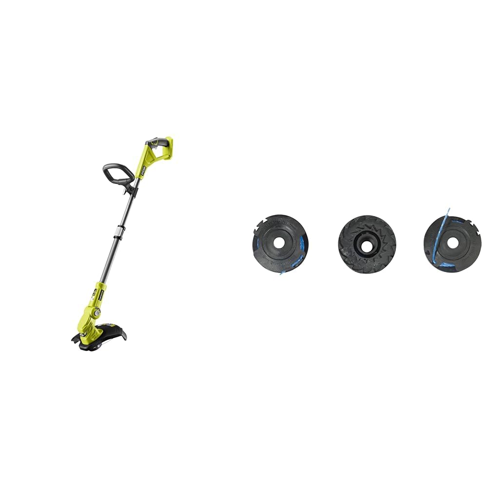 Coupe-herbe sans fil Ryobi OLT1832 et lot de 3 bobines RAC125 pour jardin