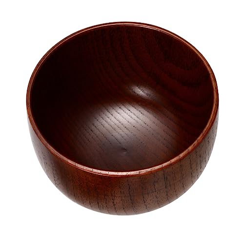 TOPPERFUN Tazón de Afeitar de Madera Recipiente para Jabón de Afeitar Diseño y Pulido para Húmedo Elegante para Hombres