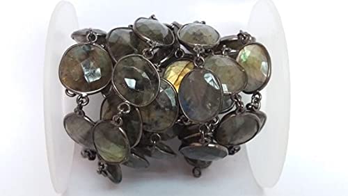 Chaîne labradorite connecteur en continu pour création bijoux