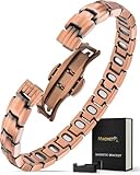 MagnetRX® Bracelet Femme en Cuivre Pur – Bracelet en Cuivre Femme EllipseMAX 5X Puissance – Design USA – Aimants Puissants 5000 Gauss – Longueur Réglable avec Fermoir Papillon