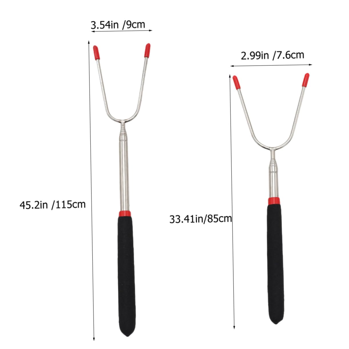 BESPORTBLE 2Pcs Telescoping Meat Forks Barbecue Grill Utensils for Roasting Hot Dogs Kebabs and Chicken Portable Bbq Tools for Outdoor Cooking
