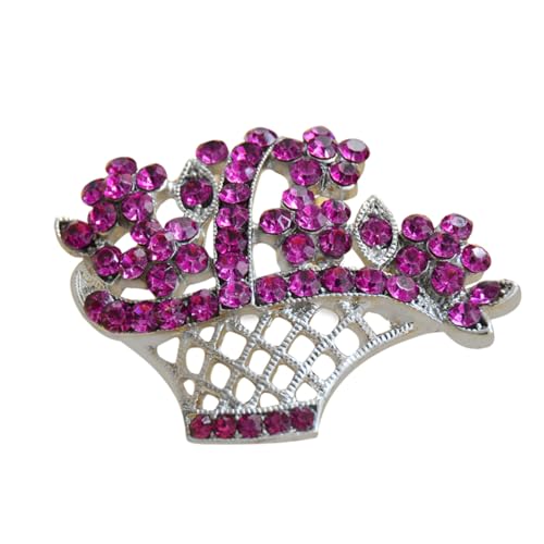 WRITWAA Broche con Forma de Cesta de Flores Y Diamantes de...