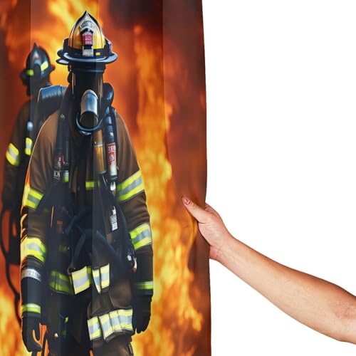 Rideau de douche de qualité supérieure à motif pompier en polyester - 5