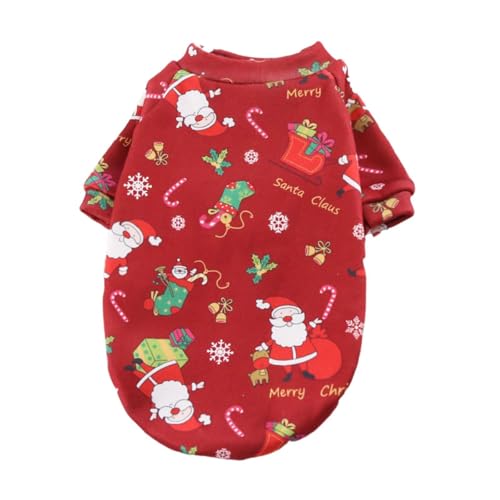 Dualoai 犬クリスマスセーターサーマル犬冬服ペット服クリスマス犬アパレルトレーニング用, M