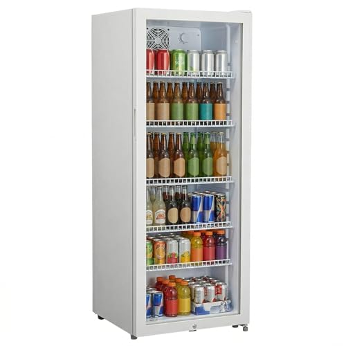 METRO Professional Getränkekühlschrank GSC4240, 237 L, 110 W, 6 verstellbaren Einlegeböden, weiß