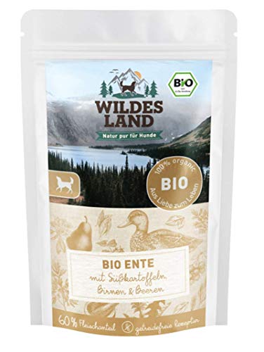 Produktbild von Wildes Land Bio Adult Ente mit Süßkartoffeln, Birnen & Beeren - 10 x 125 g