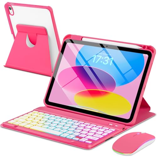 EAMPANG Case with Keyboard Mouse for iPad A16 11th 10th...