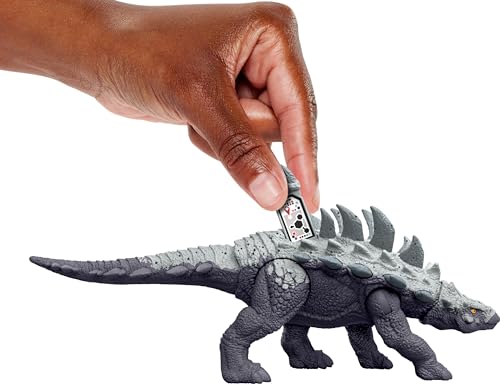 Image of Mattel Jurassic World Strike Attack Dinosaur Toy with Single-Strike Action & Movable Joints, Gastonia Action Figure Includes Digital Play