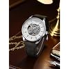 FORSINING Men's Hand-Wind Mechanical Minimalist Simple Analog Dial Fashion Leather Strap Wrist Watch