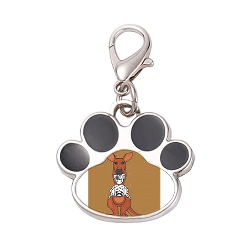 DIYthinker?Australia Mummy Kangaroo Football Sports Pet Tag Keychain Dog Cat ID