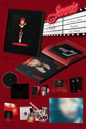 BLACKPINK JENNIE Ruby 1st Studio Album Photobook 2 Version Set 136p PhotoBook+1ea Ticket+1p Carousel Card+1p PostCard+7ea Sticker+3p PhotoCard+1p Mini Poster on Pack+Tracking Sealed