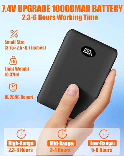 Men Heated Vest - Quilted Lightweight Heating Jacket Coat for Mens, Upgraded 7.4V Battery Pack4