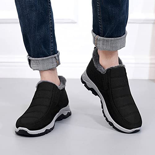 Herren Rot Herren Paar Stiefel Winter Flache -Spritzer Verdickung Samt Warme Seitenreißverschluss Mittelschlauch Schneestiefel Herren Schuhe 41 Leder - Image 5