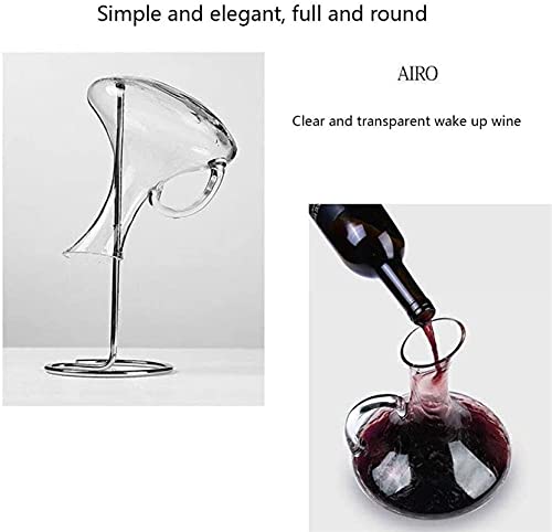 Decanter Plant wijnkaraf, 1500 ml ontluchtingskarafe handgeblazen loodvrije kristallen wijnkaraf, Wijnfles - Image 8