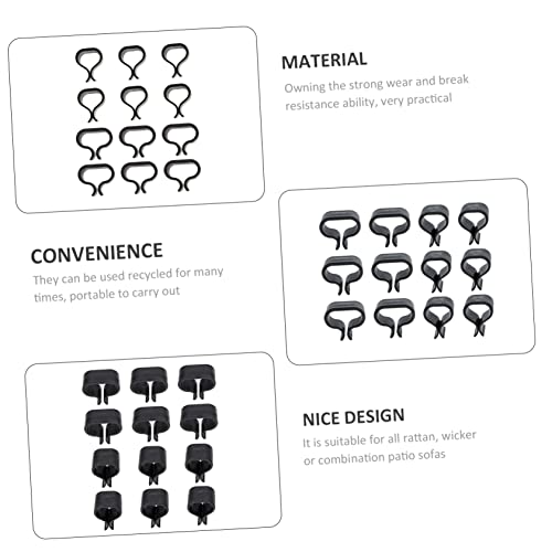 Yardwe 12 Peças Clipe De Cadeira De Vime Cadeira De Vime Ao Ar Livre Sofá Ao Ar Livre Clipes De Móve