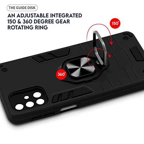 Image of AIBEX Armor Back Cover Compatible for Realme Nazro 80 Lite 5G / Realme C73 5G / Realme C75 5G| Rugged Shockproof Case with Ring Holder & Kickstand | Military-Grade Protection | Magnetic Car Mount