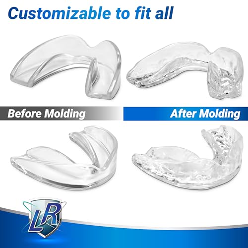 Image of Moldable Mouthguards Pack of 6 in 3 Different Sizes- Customizable, Moldable, Trimmable Dental Night Guard for Teeth Grinding, Clenching, Athletic Sports, and Whitening Tray