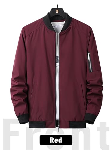 Men's Windbreaker Bomber Jackets Lightweight Water-Resistant Windproof Spring Fall Winter Stylish Jackets2