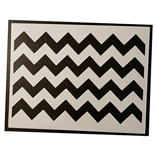 Chevron Lines/Pattern 11" x 8.5" Custom Stencil Reusable Custom Cut Stencil Sheet Template Cutout Sign DIY Supplies for Airbrush Painting Drawing