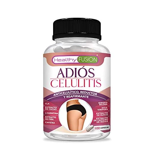 Adiós Celulitis | Potente anticelulítico y reductor intensivo | Elimina la piel de naranja de forma eficaz | Fórmula completa de rápida actuación con CLA, l-carnitina y extracto de piña | 100 cápsulas