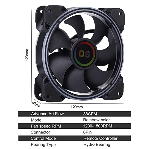 Ventilador de refrigeración DS Wire Lighting para evitar sobrecalentamiento en carcasas de PC 5