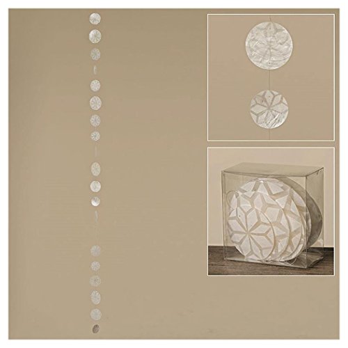 Capiz-Girlande L180cm weiss Perlmutt
