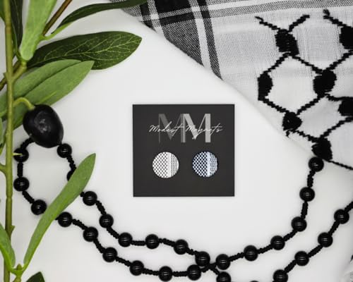 Image of Keffiyeh Flat Hijab Magnets, Hijab Magnetic Pin, Shawl Pins, Dress Weights, Race Bib Magnets, 2 Pairs, No Snag, Strong, Premium, Pinless Brooch, Multi-Use, NEW & Unique Variations by Modest Magnets