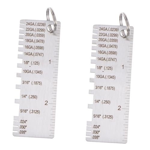 2pcs Stainless Gauge Inspection Tool Metal Thickness Gauge for Welding Measure Tool miniatura 6