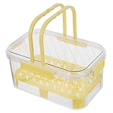 Homoyoyo Caja Organizadora Hermética para Refrigerador y Picnic Contenedor Portátil para Alimentos y Frutas Color Amarillo Tamaño Único Adecuado para Camping y Almacenamiento Fresco de