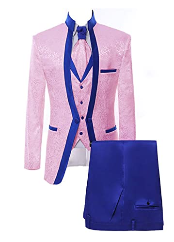 Fashion Mens 3 Piece Jacquard Dress Suit Set Paisley Suits for Men Wedding ST-XZ0064