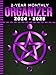 2-Year Monthly Organizer 2024-2025: Hardcover / 8.5x11 Large Dated Monthly Schedule With 100 Blank College-Ruled Paper Combo / 24-Month Life ... Moon Phases on Black - Wiccan Wicca Art Cover