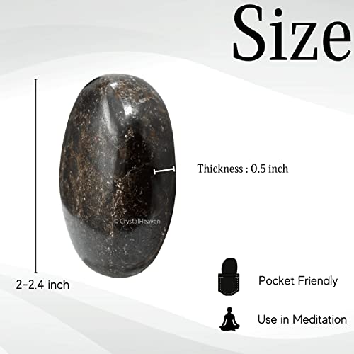 Image of Crystal Heaven Certified Large Garnet Crystal Palm Pebbles Stones for Anxiety Stress Relief Massage - AAA Grade Original Healing Gemstone Agate Palm Stone for Yoga Meditation Spiritual Reiki Feng Shui